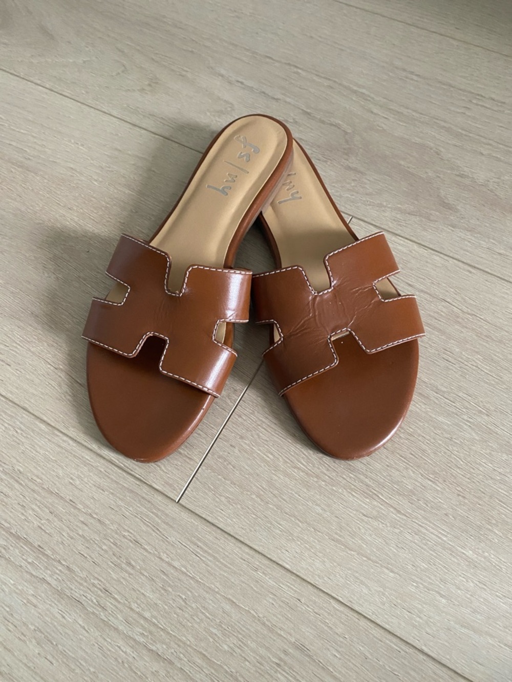 French Sole Cognac Alibi H Sandals 9 - Picture 3 of 9